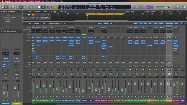 How to create BUS tracks in Logic Pro X? смотреть онлайн