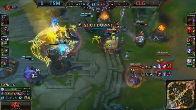 DOUBLELIFT PENTAKILL JINX TSM VS CLG GAME 2 NA LCS SUMMER PLAYOFF FINALS смотреть онлайн
