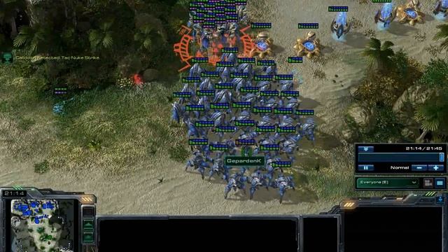 SC2 Micro - Ghost nuke trick vs protected High Templars смотреть онлайн