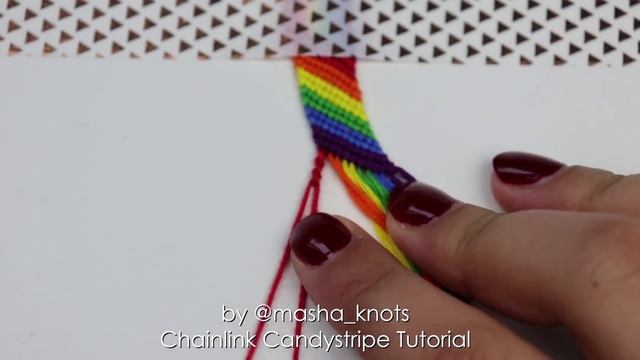 CHAINLINK CANDY STRIPE BRACELET TUTORIAL [CC] || Beginner Friendly
