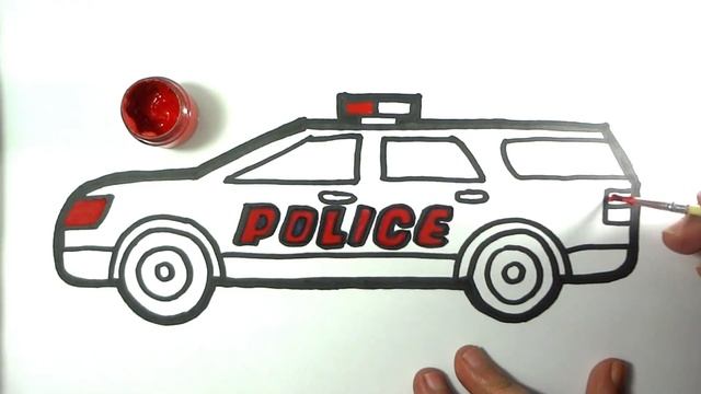 Cara Menggambar dan Mewarnai Mobil Polisi Untuk Anak смотреть онлайн