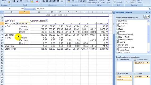 Pivot Tables Excel 2007: Combine rows/ columns to create a matrix report- same in latest XL version смотреть онлайн