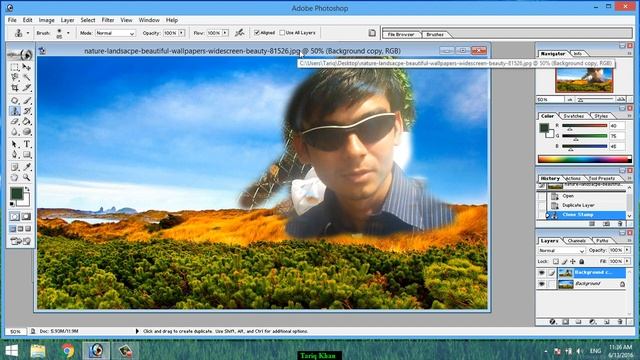 How to change Background of a Photo photoshop 7 0 Pashto смотреть онлайн