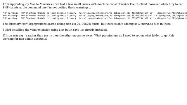 PHP warnings after Mavericks upgrade (2 Solutions!!) смотреть онлайн