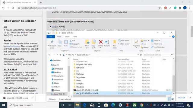 How to install PHP 8.0.1 on windows 7/8/10 || 2021 смотреть онлайн
