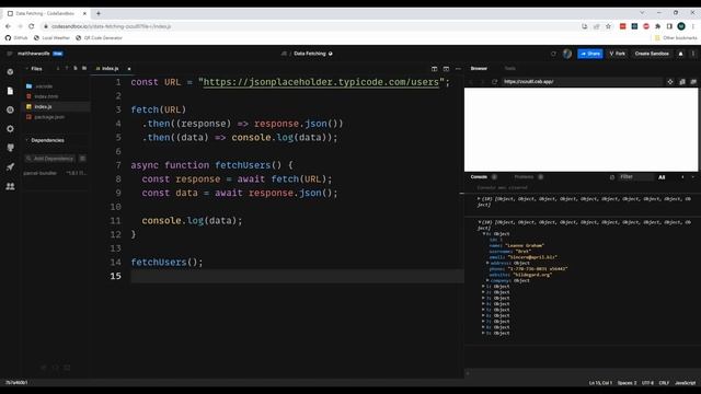 Learn JavaScript - Data Fetching with Fetch API смотреть онлайн