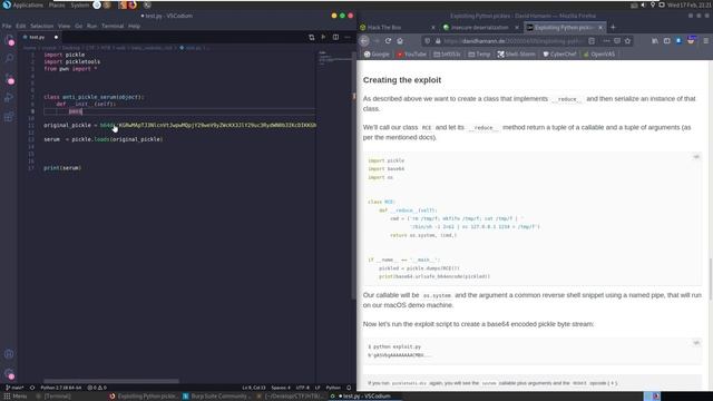 Baby Website Rick [easy]: HackTheBox Web Challenge (python Pickle Exploit)