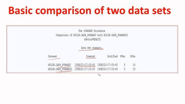 PROC COMPARE - 1 | How to Compare Two Data Sets in SAS | Understanding the Compare Report in Detail смотреть онлайн
