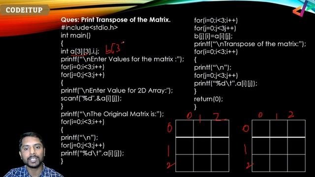 Find Transpose of a Matrix | In Hindi смотреть онлайн