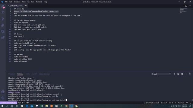 5 Bước đưa web Nodejs lên mạng trong 6 phút - Deploy Node on VPS смотреть онлайн