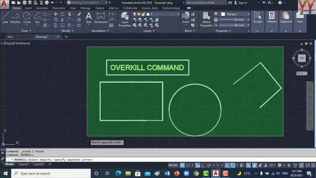 AutoCAD (Overkill) Command смотреть онлайн