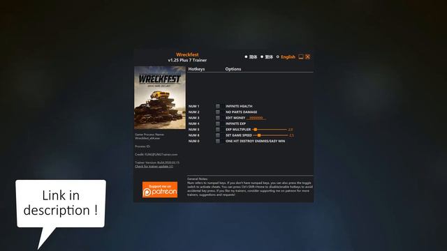 Wreckfest: Trainer +7 v1.25 [FLING] смотреть онлайн