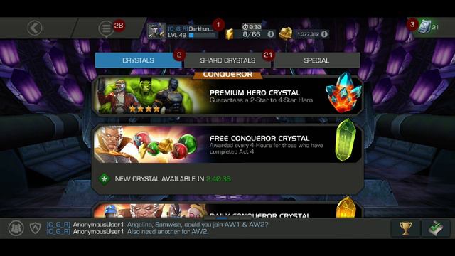 MCOC CRYSTAL OPENING 01 IS LUCK WITH ME? Marvel's Contest of Champions смотреть онлайн