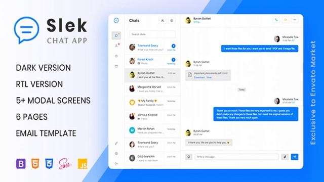Slek - Chat and Discussion Platform HTML5 Template | Themeforest Website Templates and Themes смотреть онлайн