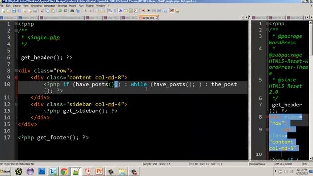 WordPress Child Theming 2.0 The Loop and Single.php Part 1 смотреть онлайн