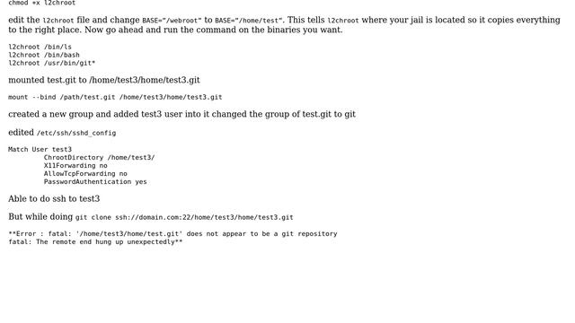 DevOps & SysAdmins: Unable to setup git with jailed user смотреть онлайн