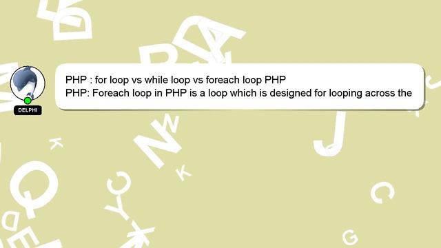 PHP : for loop vs while loop vs foreach loop PHP смотреть онлайн