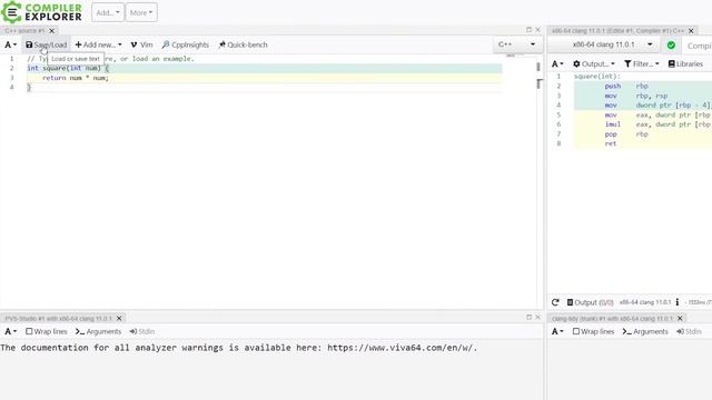 Пробуем статический анализ онлайн [Compiler Explorer]