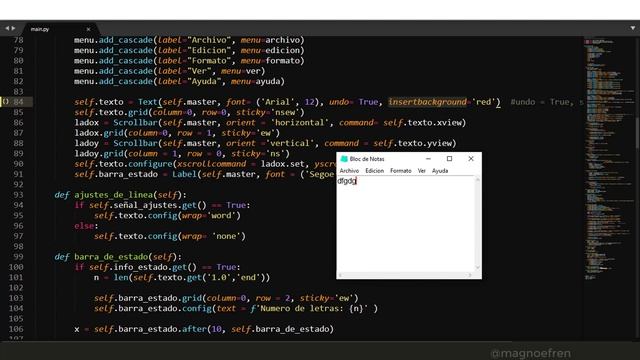 Bloc de notas con Python | Personalizar Fondo y Texto. смотреть онлайн