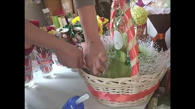 Корзина Весенних цветов+Мартини