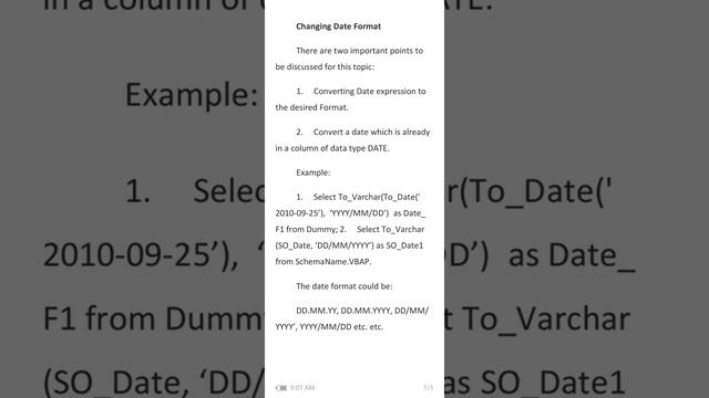 Changing Date Format in SAP HANA смотреть онлайн