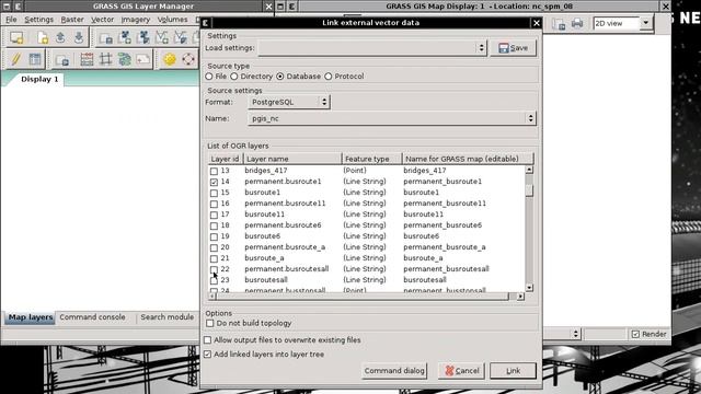 Link PostGIS layers as GRASS vector maps смотреть онлайн
