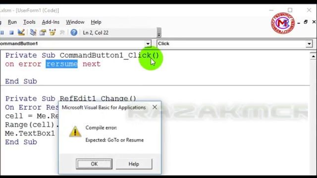 How can use RefEdit In Excel VBA Userform смотреть онлайн