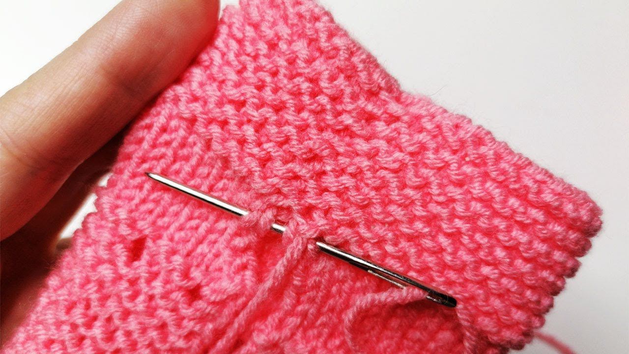 Невидимый шов по платочной вязке (по закрытым петлям) смотреть онлайн
