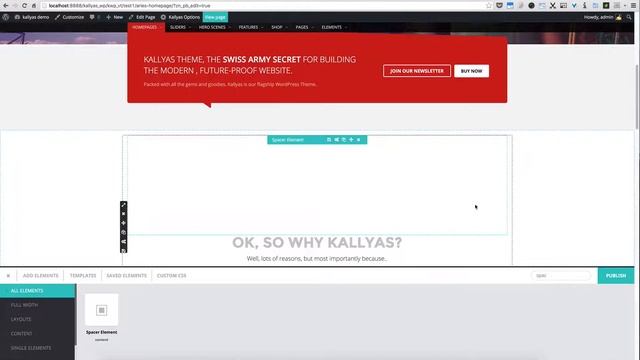 Spacer element (Page Builder Element in Kallyas WordPress theme v4.0 ) смотреть онлайн