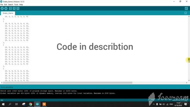 How to make Snake Game using Arduino Uno and 8x8 LED Matrix. (Controlled by joystick) смотреть онлайн