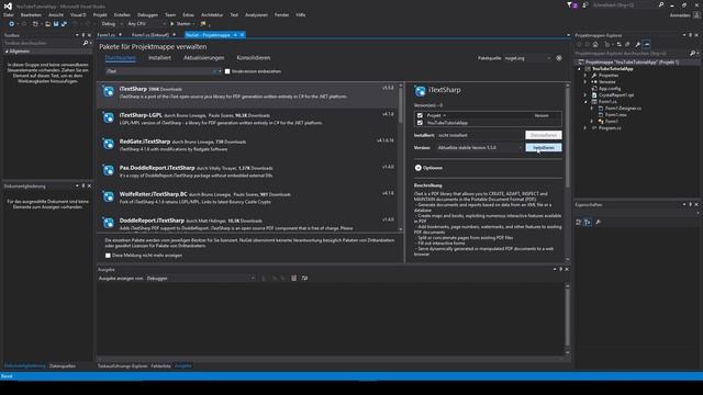 QuickTip #321 - C# Visual Studio .NET Tutorial - Install iText# NuGet смотреть онлайн