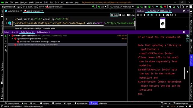 Issue AAR meta compileSDK and targetSDK error fixed in |?|Android studio смотреть онлайн