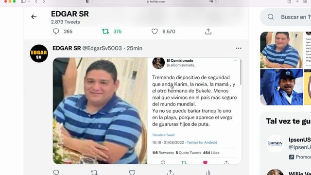 Salvadoreño Preso por Subir foto de Bukele en la Playa a Twitter смотреть онлайн