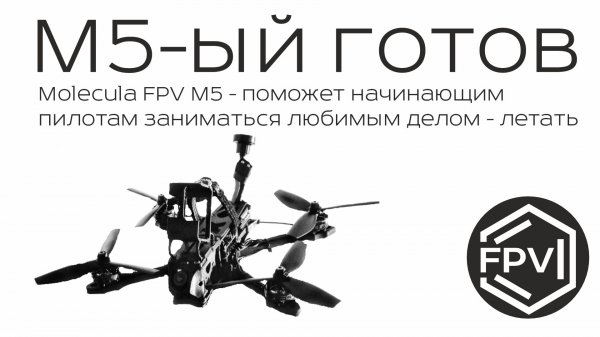 Квадрокоптер Molecula FPV M5 готов помочь начинающим пилотам заниматься любимым делом - летать.