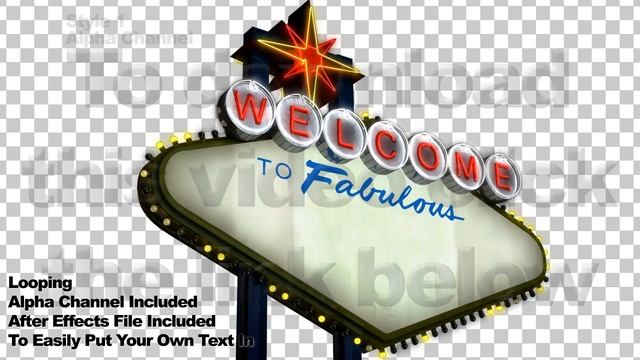 Welcome to Fabulous Generic Las Vegas Sign + Alpha Channel смотреть онлайн