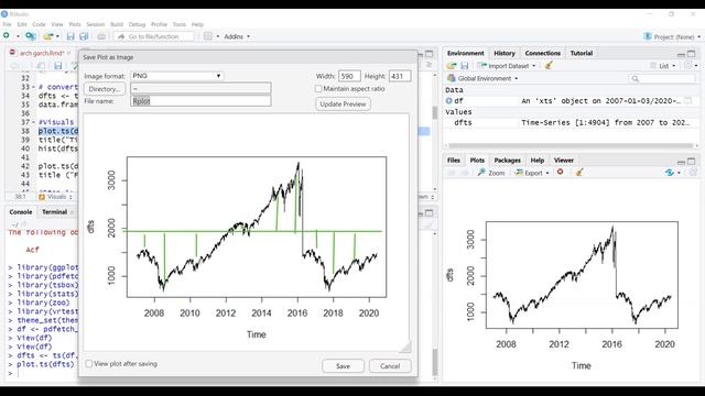 R Studio - Basics Of ARIMA & ARCH / GARCH Models For High Frequency (daily, Monthly Data) Variables