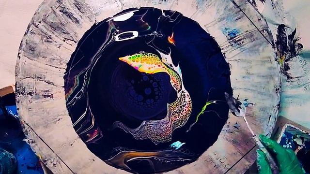 'Blood Moon' ~ Spooktacular Swipe With SUP Chameleon Pigments #fluidart #acrylicabstractart смотреть онлайн