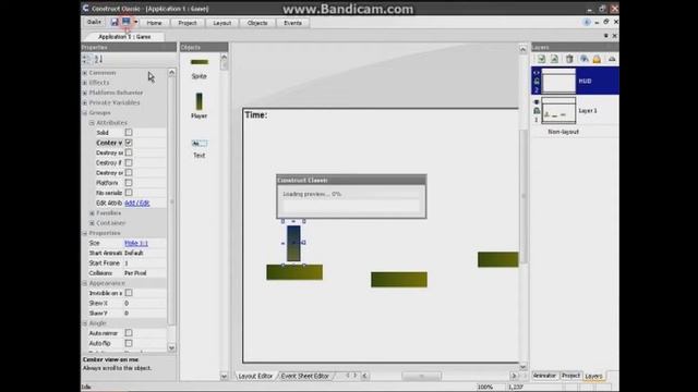 Construct Classic: Создаем платформер/HUD/Жизни/Таймер
