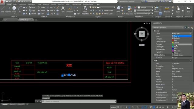 CÁCH TẠO BLOCK THUỘC TÍNH TRONG AUTOCAD (BLOCK ATTRIBUTE) смотреть онлайн