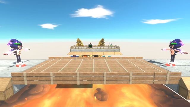 Wooden Bridge Below is Molten Lava - Animal Revolt Battle Simulator смотреть онлайн