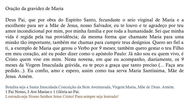 01/11 #NOVENA 9 MESES COM MARIA - 25/03 a 25/12 - DA ANUNCIAÇÃO AO NASCIMENTO DE JESUS - COMPARTILH смотреть онлайн