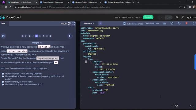 CKA Mock Exam 3 - KodeKloud Udemy 100% Solution смотреть онлайн