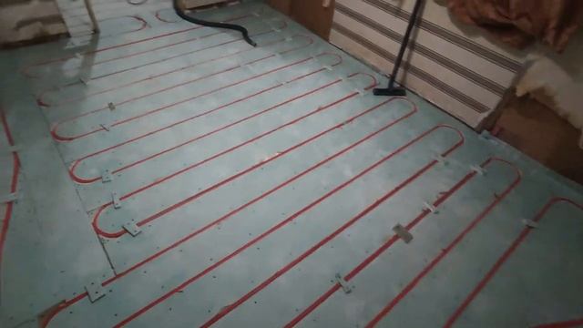 Тёплый пол без стяжки (сборная стяжка) своими руками. Бюджетно. смотреть онлайн