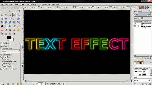 Neon Text Effect - GIMP tutorial смотреть онлайн