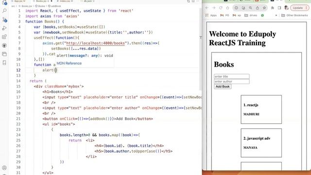 React axios json-server CRUD operations смотреть онлайн