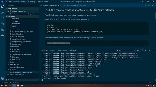 Docker App Templates for eShopWeb with GitHub Actions and Microsoft AKS смотреть онлайн