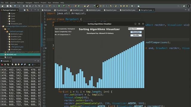 Sorting Algorithms Visualizer in Java - Final Version смотреть онлайн