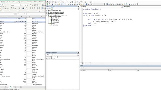 Delete All Pivot Tables with VBA смотреть онлайн