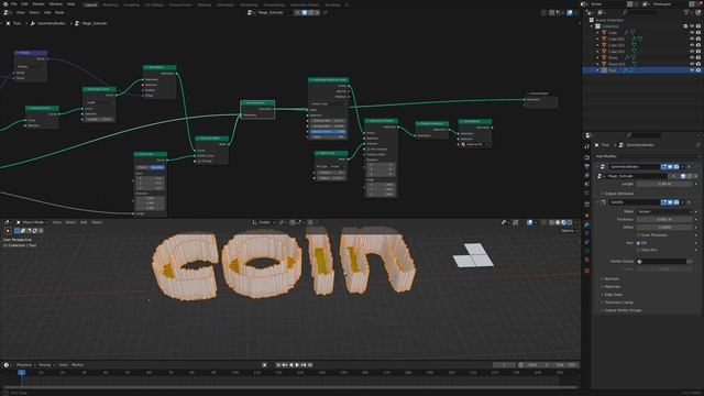 LIVENODING Walls Of Coin Stacks Using Geometry Nodes смотреть онлайн