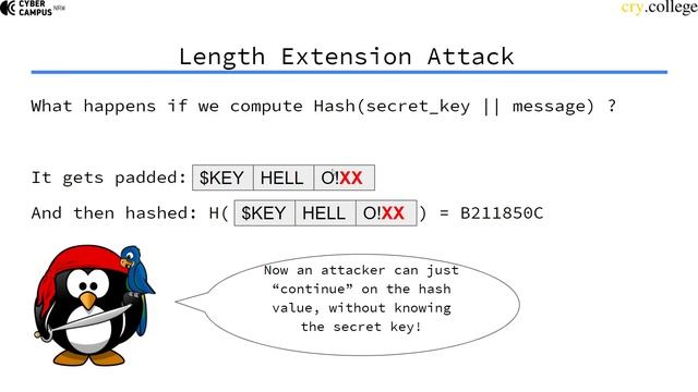 Length Extension Attacks смотреть онлайн